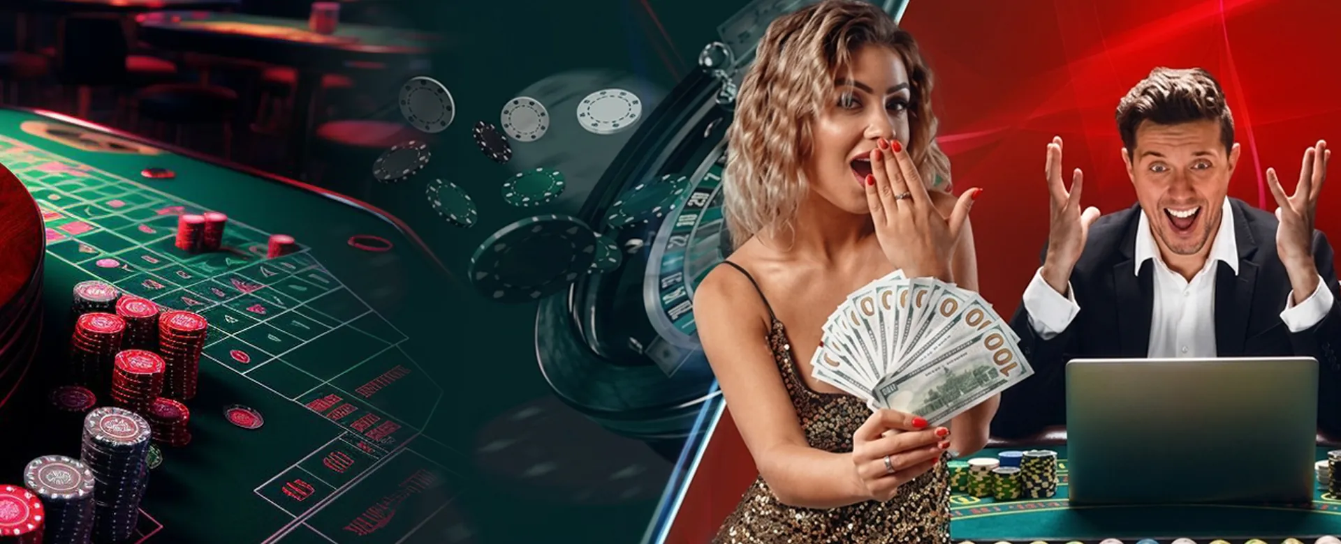 Dynamic casino background with bright lights